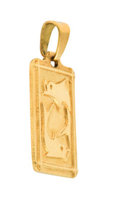 Italian UnoAErre 18 Karat Gold Pisces Zodiac Charmcharm - Wilson's Estate Jewelry