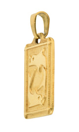 Italian UnoAErre 18 Karat Gold Pisces Zodiac Charmcharm - Wilson's Estate Jewelry