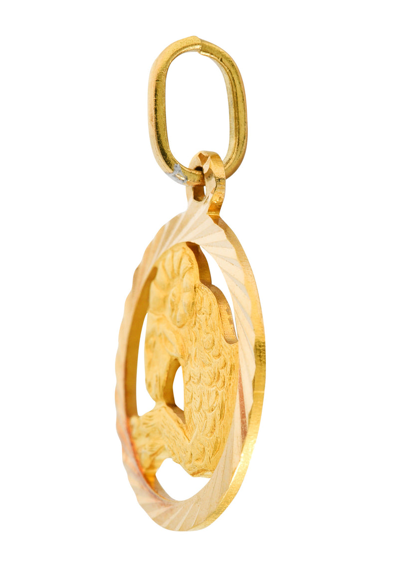 1970's Italian 18 Karat Gold Aries Zodiac Charmcharm - Wilson's Estate Jewelry