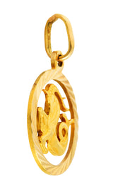 1970's Italian 18 Karat Yellow Gold Capricorn Zodiac Charmcharm - Wilson's Estate Jewelry