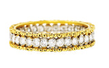 Buccellati Italy 1.00 CTW Diamond 18 Karat Two-Tone Gold Rombi Eternelle Band Ring Wilson's Antique & Estate Jewelry