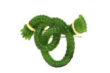 Angela Cummings Nephrite Jade 18 Karat Yellow Gold Rope Knot Vintage Brooch Wilson's Estate Jewelry