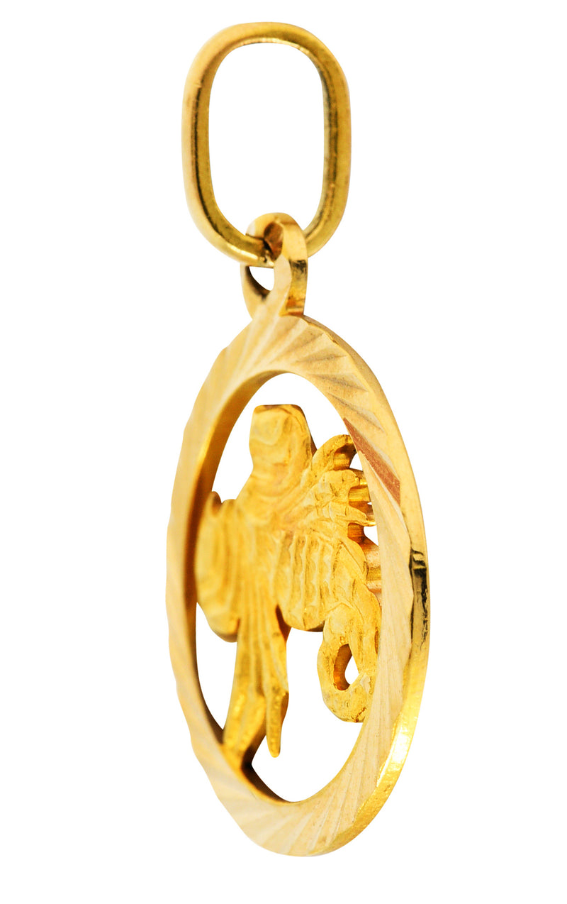 1970's Italian 18 Karat Yellow Gold Scorpio Zodiac Charmcharm - Wilson's Estate Jewelry