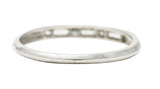 1950's Mid-Century Diamond Platinum Wedding Band Vintage Ring Wilson's Estate Jewelry