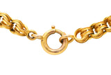1880's Victorian 14 Karat Yellow Gold Link Chain Necklace Wilson's Antique & Estate Jewelry