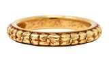 1906 Edwardian 18 Karat Yellow Gold Orange Blossom Band Ring Wilson's Antique & Estate Jewelry