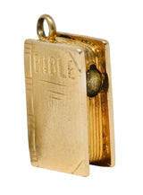 Vintage 14 Karat Gold Stanhope Lens Bible Charmcharm - Wilson's Estate Jewelry