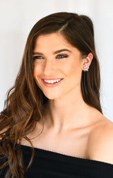 Tiffany & Co. Retro Sapphire Moonstone 14 Karat Gold Flower Screwback Earrings Wilson's Estate Jewelry