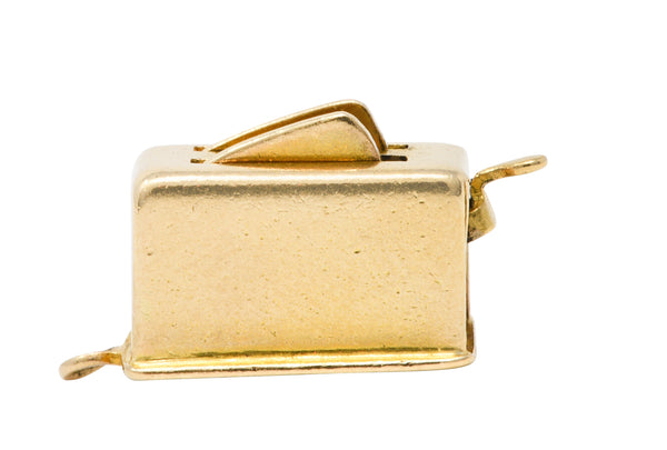 1940's Retro 14 Karat Gold Toaster Articulated Charmcharm - Wilson's Estate Jewelry