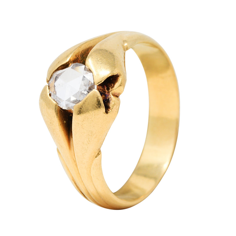 Art Deco Rose Cut Diamond 18 Karat Gold Band RingRing - Wilson's Estate Jewelry