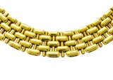 Fred Joaillerie 1960's 18 Karat Yellow Gold Woven Link Vintage Collar Necklace Wilson's Estate Jewelry