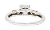 Mid-Century 0.91 CTW Diamond Platinum Five Stone Vintage Engagement Ring GIA Wilson's Estate Jewelry