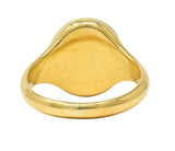 Antique 18 Karat Yellow Gold Monogram Signet Poison Hidden Compartment Ring