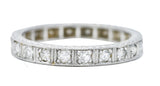 Art Deco Diamond Platinum Orange Blossom Wheat Wedding Band Ring Wilson's Antique & Estate Jewelry