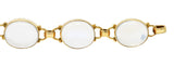 Retro Moonstone Cabochon 14 Karat Yellow Gold Vintage Link Bracelet Wilson's Estate Jewelry