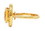 Mauboussin Citrine Diamond 18 Karat Gold Halo RingRing - Wilson's Estate Jewelry