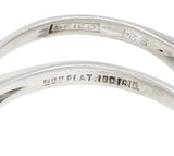 Mid-Century 1.39 CTW Old European Cut Diamond Platinum Bezel Vintage Engagement Ring Wilson's Estate Jewelry