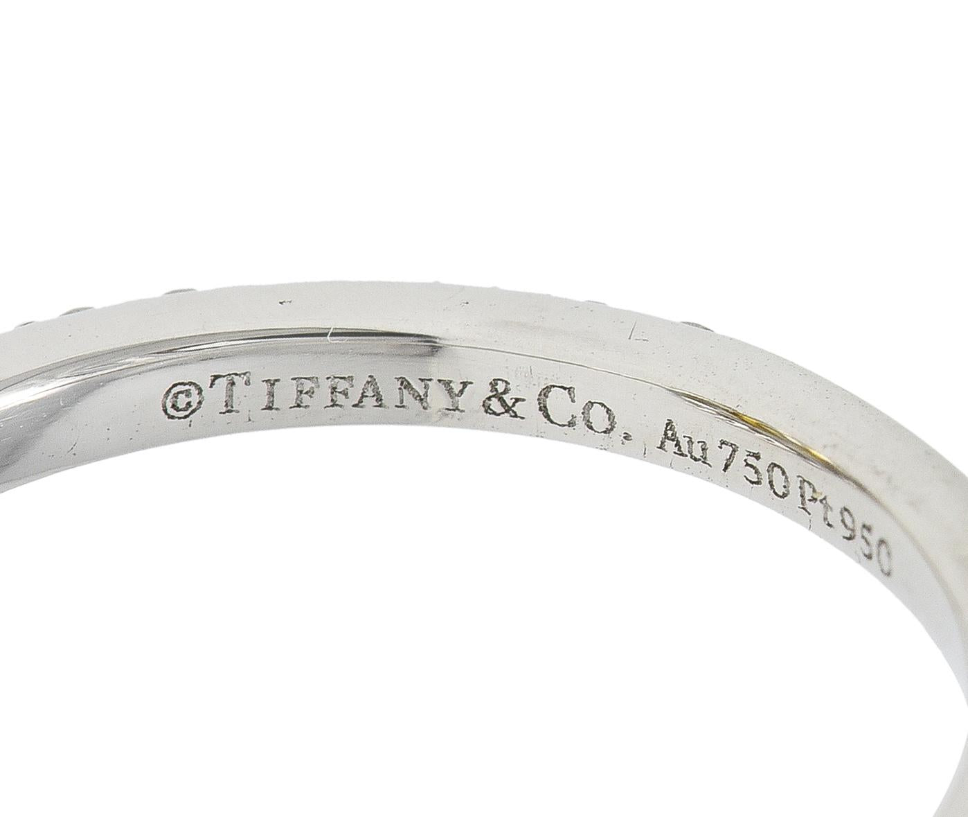 Tiffany & Co. 1.87 CTW Fancy Yellow Diamond Platinum 18 Karat Soleste Halo Ring