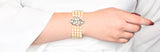 1950's Mid-Century Pearl 1.25 CTW Diamond 14 Karat White Gold Multi-Strand Braceletbracelet - Wilson's Estate Jewelry