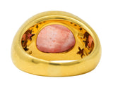 H. Stern Italian Rutilated Quartz Diamond 18 Karat Yellow Gold Gemstone Ring Wilson's Estate Jewelry