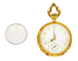 Art Nouveau Guilloche Enamel Diamond Demantoid Garnet 18 Karat Gold Dragonfly Watch Wilson's Estate Jewelry
