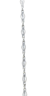 Early Art Deco 14 Karat White Gold Link Chain Necklace Circa 1920 Wilson's Estate Jewelry