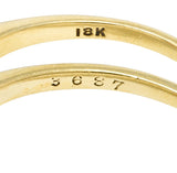 Edwardian 0.84 CTW Ruby Old European Cut Diamond Platinum-Topped 18 Karat Yellow Gold Antique Cluster Ring Wilson's Estate Jewelry