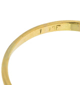 1.08 CTW Emerald Diamond 18 Karat Yellow Gold Vintage Bypass Ring