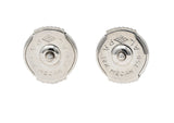 Modern 2.00 CTW Diamond 18 Karat White Gold Half Hoop Earrings Wilson's Estate Jewelry