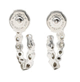 Modern 2.00 CTW Diamond 18 Karat White Gold Half Hoop Earrings Wilson's Estate Jewelry