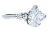 Cartier Mid-Century 2.06 CTW Diamond Platinum Pear Three Stone Engagement Ring Wilson's Estate Jewelry