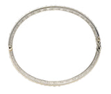 French Art Deco Diamond Platinum Bangle Braceletbracelet - Wilson's Estate Jewelry