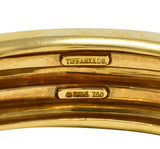 Tiffany & Co. Vintage 18 Karat Yellow Gold Grooved Atlas Cuff Bracelet Wilson's Estate Jewelry
