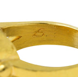 Elizabeth Locke Vintage 19 Karat Gold Pheasant Olive Branch Bird Intaglio Signet Ring Wilson's Estate Jewelry