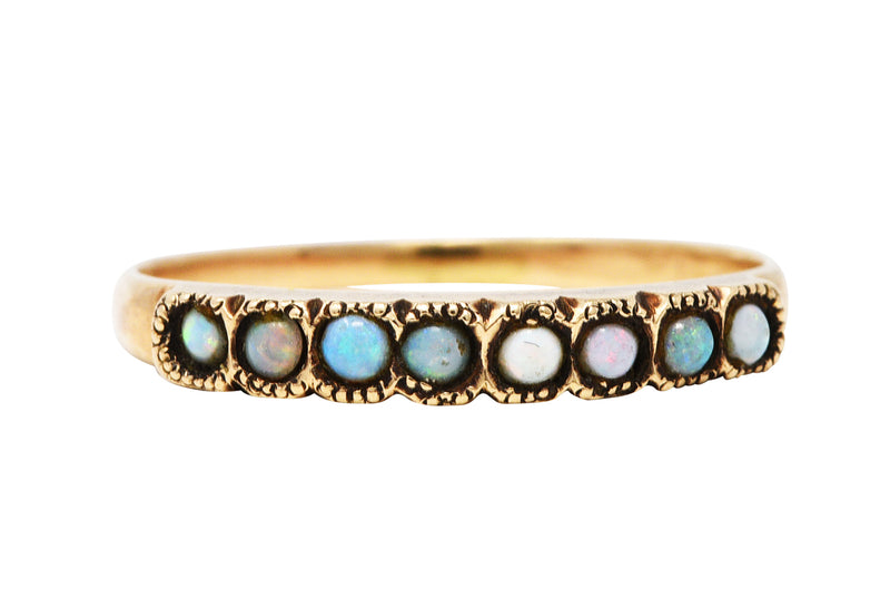 Art Nouveau Opal 14 Karat Gold Band RingRing - Wilson's Estate Jewelry