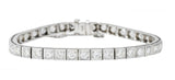 1950’s 4.00 CTW 14 Karat White Gold Line Bracelet Wilson's Estate Jewelry