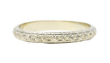 1930's Bernstein Jewelry Co. 18 Karat White Gold Blossom Wedding Band RingRing - Wilson's Estate Jewelry