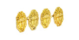 Art Victorian 14 Karat Two-Tone Gold Medusa Men's Antique Cufflinks Wilson's Estate Jewelry
