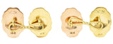 Art Victorian 14 Karat Two-Tone Gold Medusa Men's Antique Cufflinks Wilson's Estate Jewelry