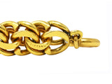 Tiffany & Co. Vintage 14 Karat Yellow Gold Double Curb Chain Link Bracelet Wilson's Estate Jewelry