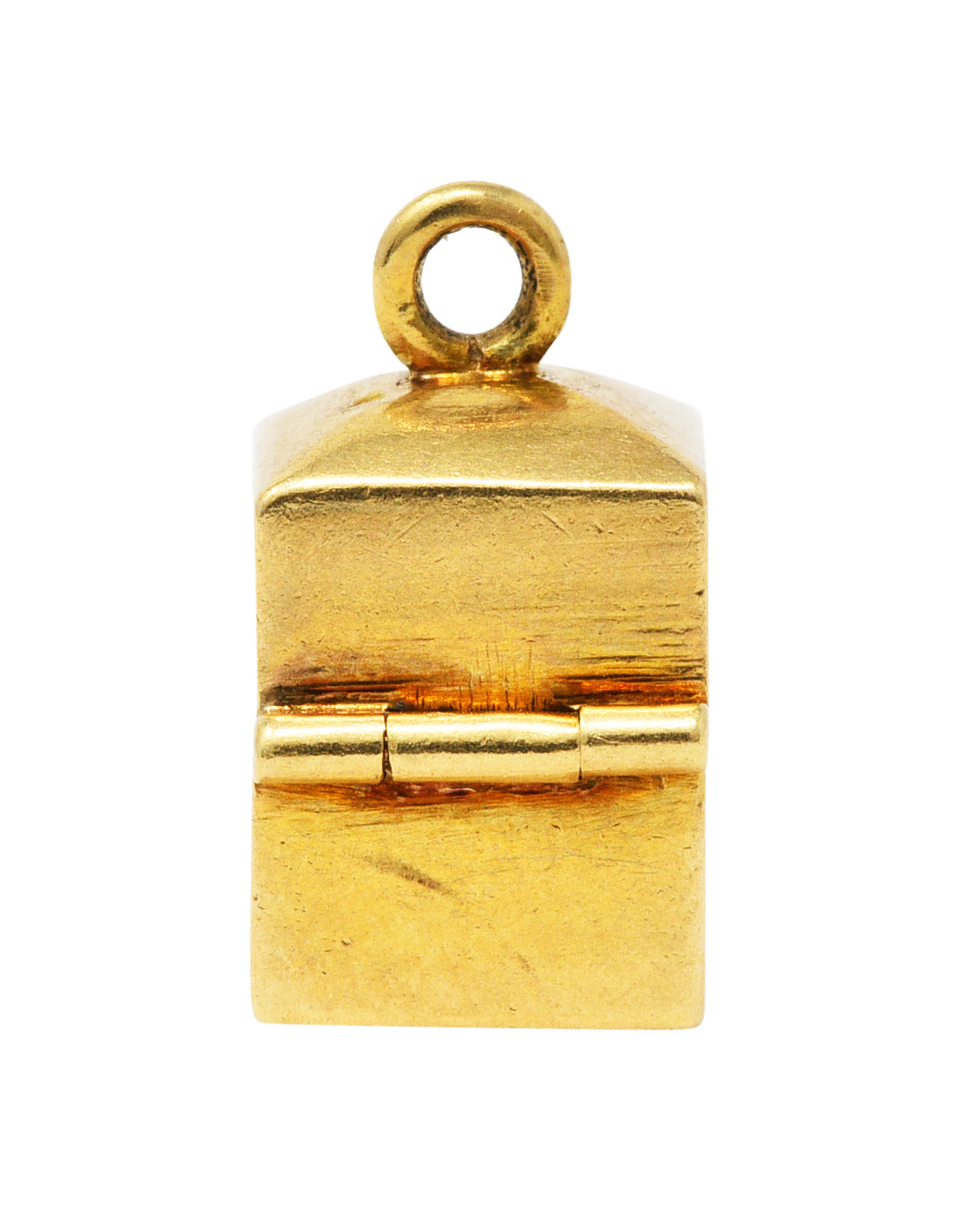 Retro Diamond 14 Karat Gold Marriage Ring Box Charmcharm - Wilson's Estate Jewelry