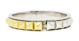 Lagos 18 Karat Gold Sterling Silver Sugarloaf Caviar Collection Bangle Braceletbracelet - Wilson's Estate Jewelry