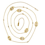 Cartier Diamond 18 Karat Yellow Gold C De Cartier Station Necklace Wilson's Estate Jewelry