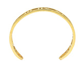 2003 Tiffany & Co. Italy 18 Karat Yellow Gold Roman Numeral Atlas Cuff Bracelet Wilson's Estate Jewelry