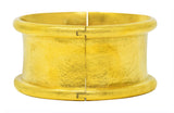 Elizabeth Locke Vintage 18 Karat Yellow Gold Amulet Bangle Bracelet Wilson's Estate Jewelry