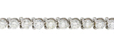 Vintage 7.50 CTW 14 Karat White Gold Tennis Bracelet Wilson's Estate Jewelry