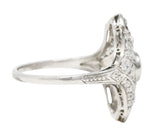 Art Deco 1.23 CTW Diamond Platinum Dinner Ring Wilson's Estate Jewelry