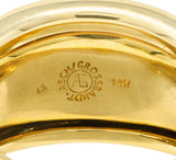 Asch Grossbardt Diamond Coral Onyx Chalcedony Lapis Lazuli 14 Karat Yellow Gold Vintage Band Ring Wilson's Estate Jewelry