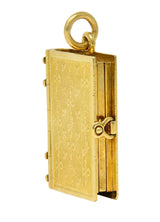 Late Victorian Lacloche Frères Paris 18 Karat Yellow Gold Book Locket Pendant