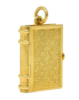 Late Victorian Lacloche Frères Paris 18 Karat Yellow Gold Book Locket Pendant